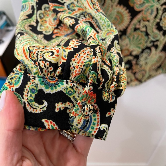 Yellow paisley floral top - Picture 3 of 4